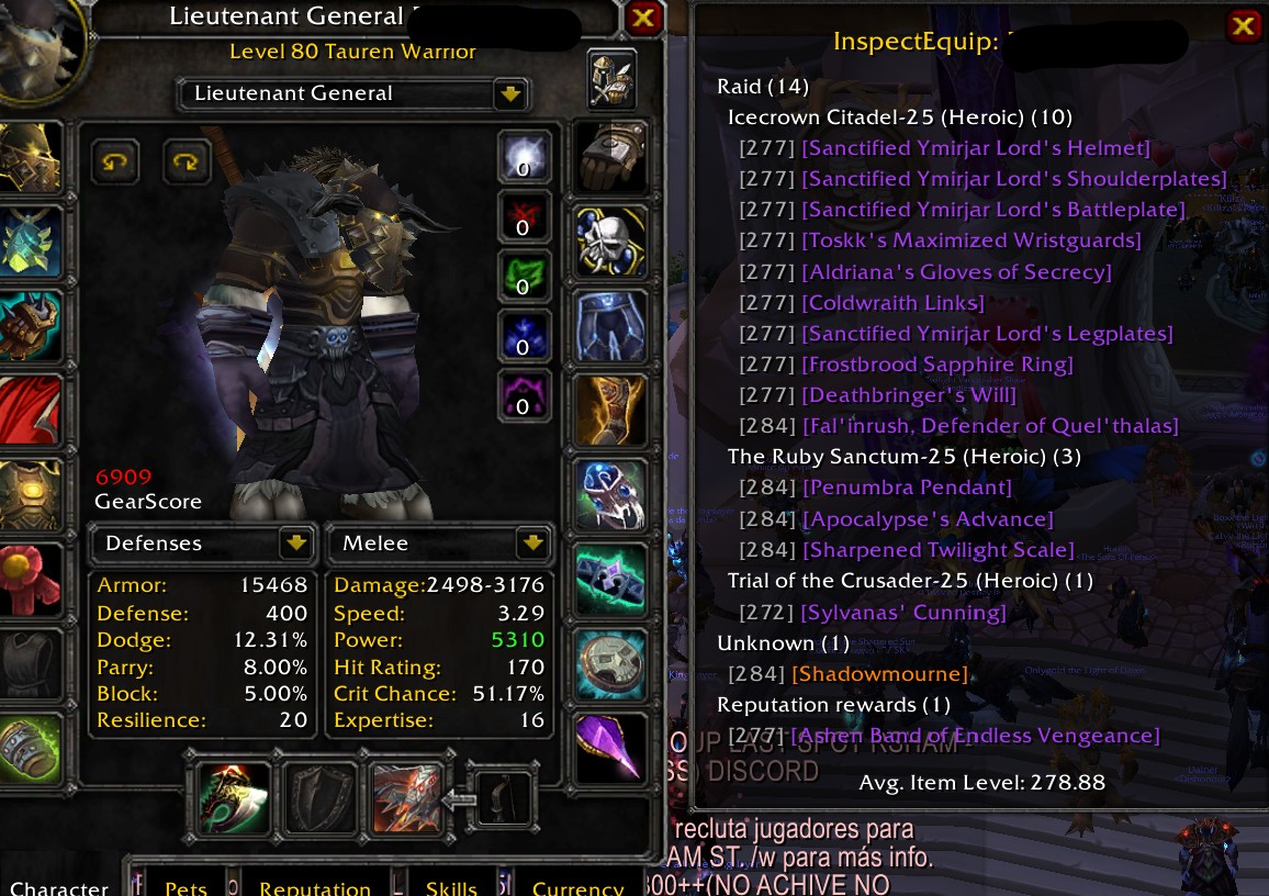 Tauren warrior absolute bis pvp and pve - Image 3