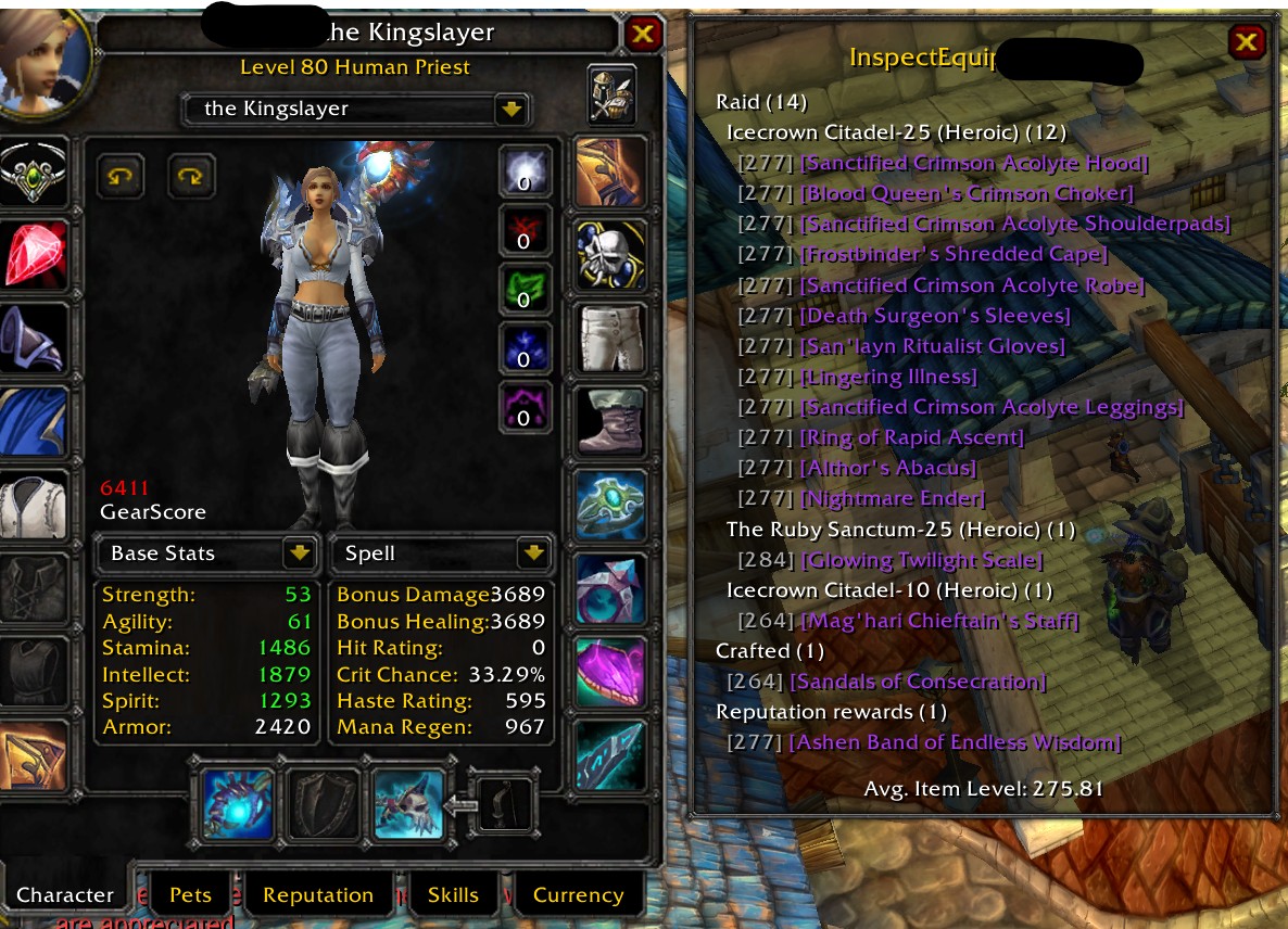 Human F priest bis shadow and holy + many Alts - Image 11